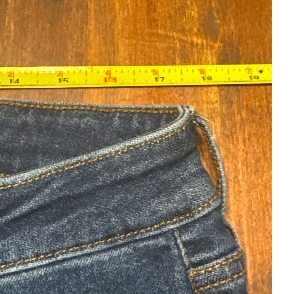 Ava & Viv Womens Plus Size 18W Denim Shorts Dark Wash Cuffed Blue Jean Shorts - Picture 6 of 9